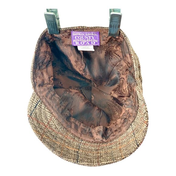 Vintage Unisex Adult Tweed Newsboy Cap 22 Inches Circumference - Picture 5 of 5